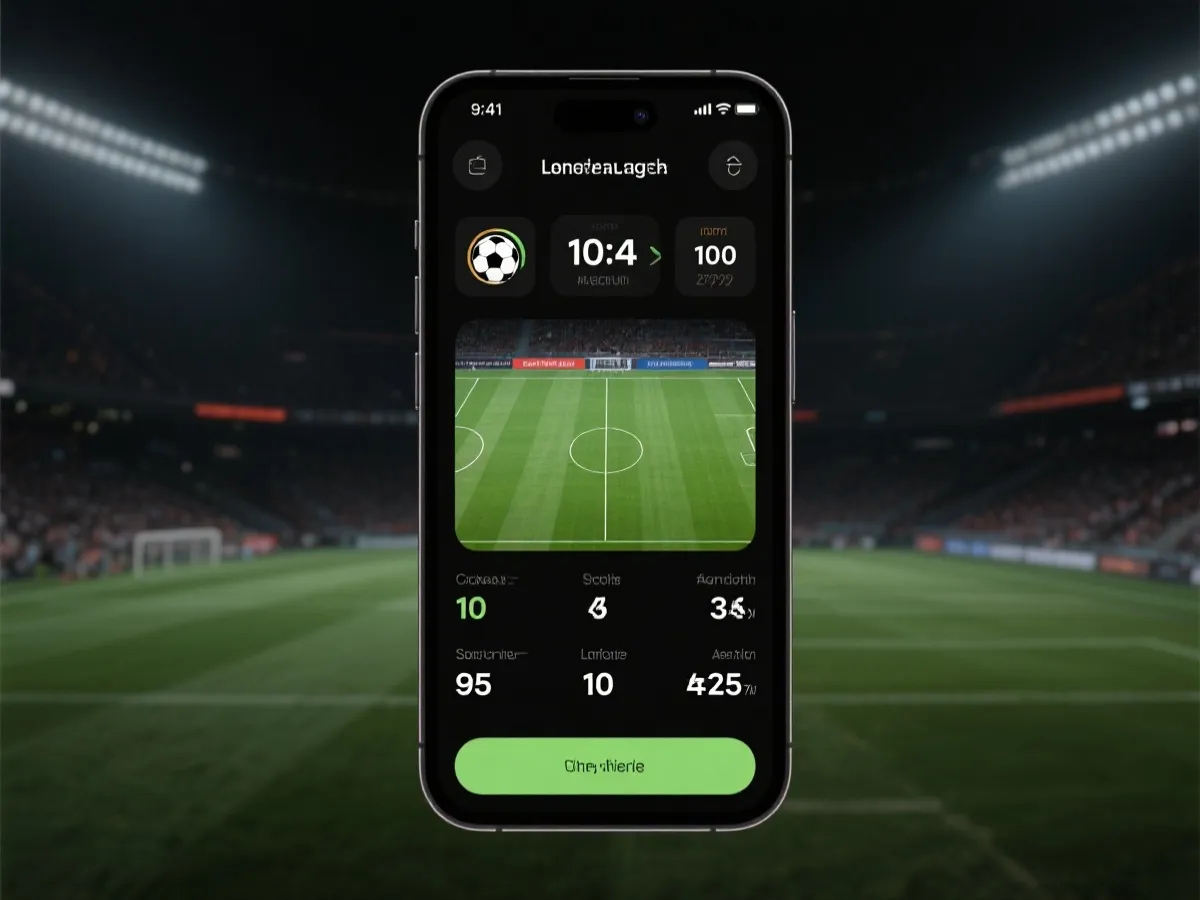 即時比分與賽事數據介面示意