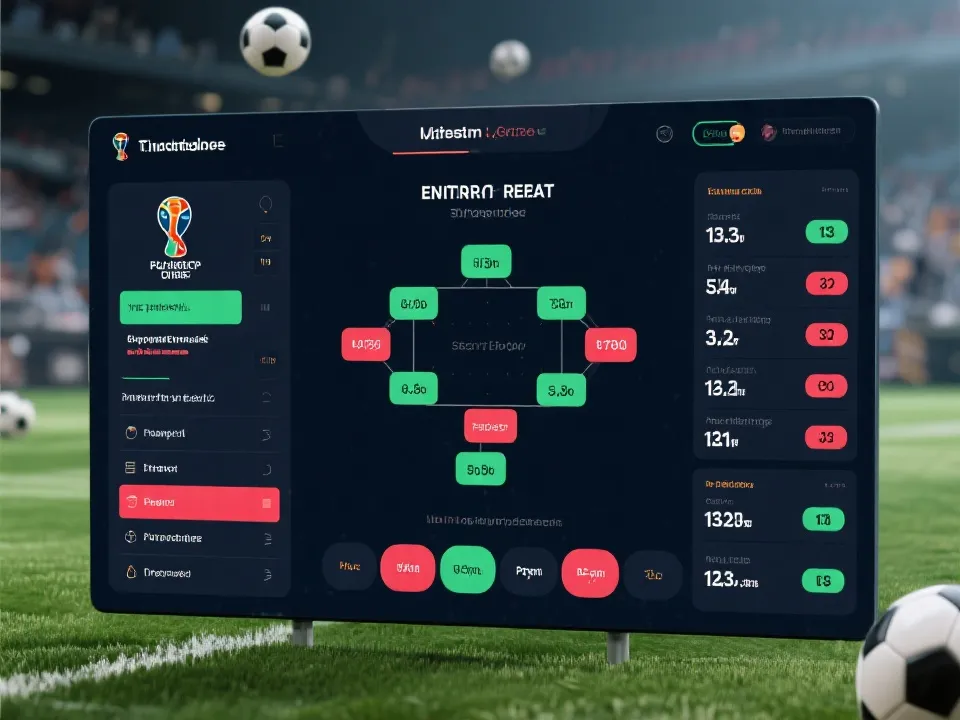 世界盃淘汰賽與歷史比分資料示意圖